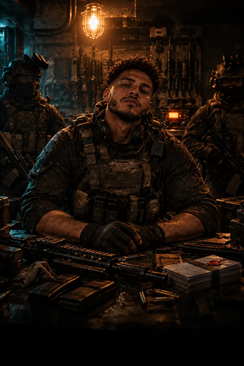 Iron Angel at the weapons counter